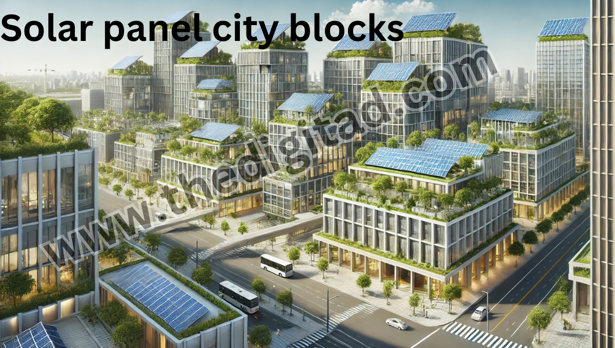 Solar panel city blocks